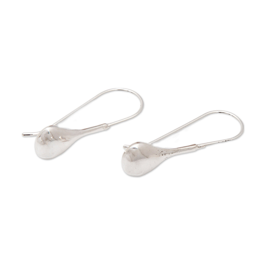 High Polished Sterling Silver Drop Earrings from Bali - Earth of Eternity