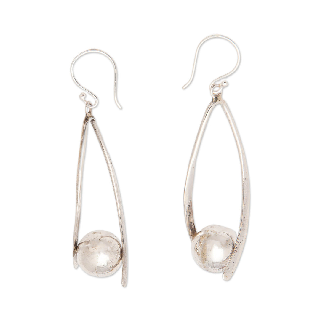 Sterling Silver Dangle Earrings in a High Polish Finish - Earth's Protector
