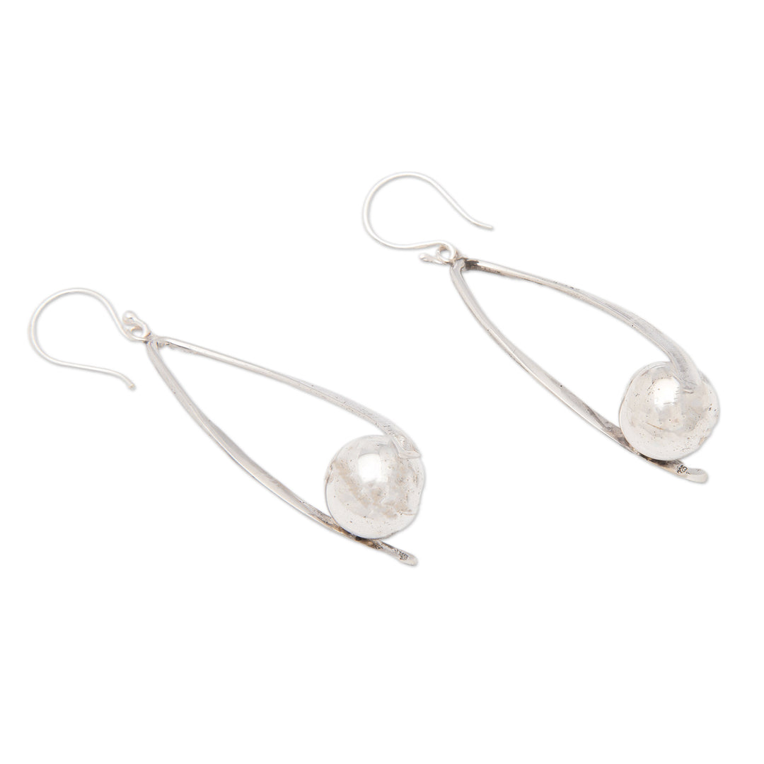 Sterling Silver Dangle Earrings in a High Polish Finish - Earth's Protector