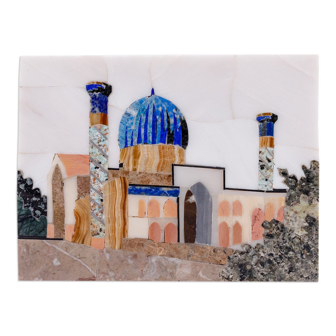 Handcrafted Traditional Multi-Gemstone Wall Art of Samarkand - Samarkand