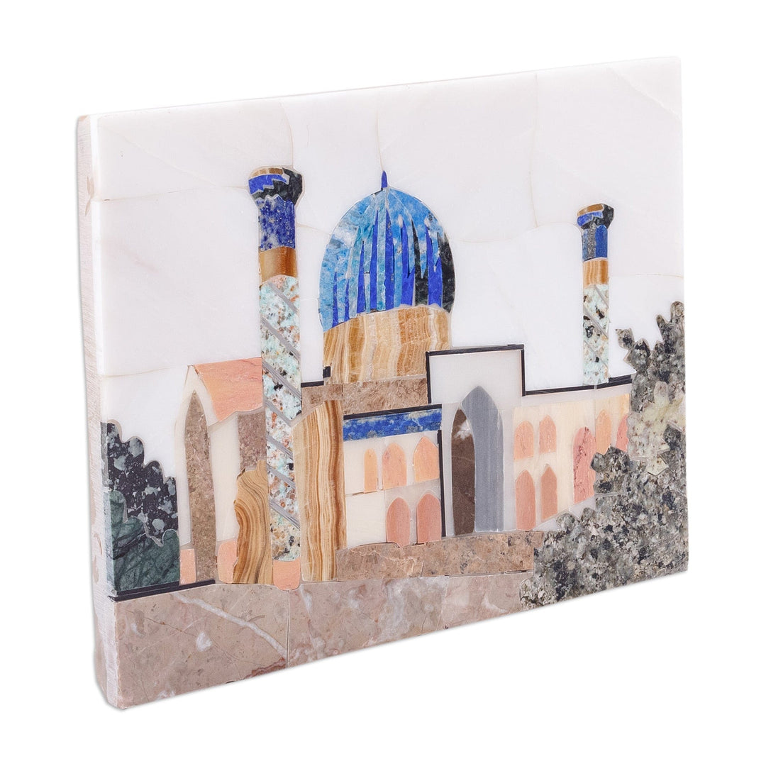 Handcrafted Traditional Multi-Gemstone Wall Art of Samarkand - Samarkand
