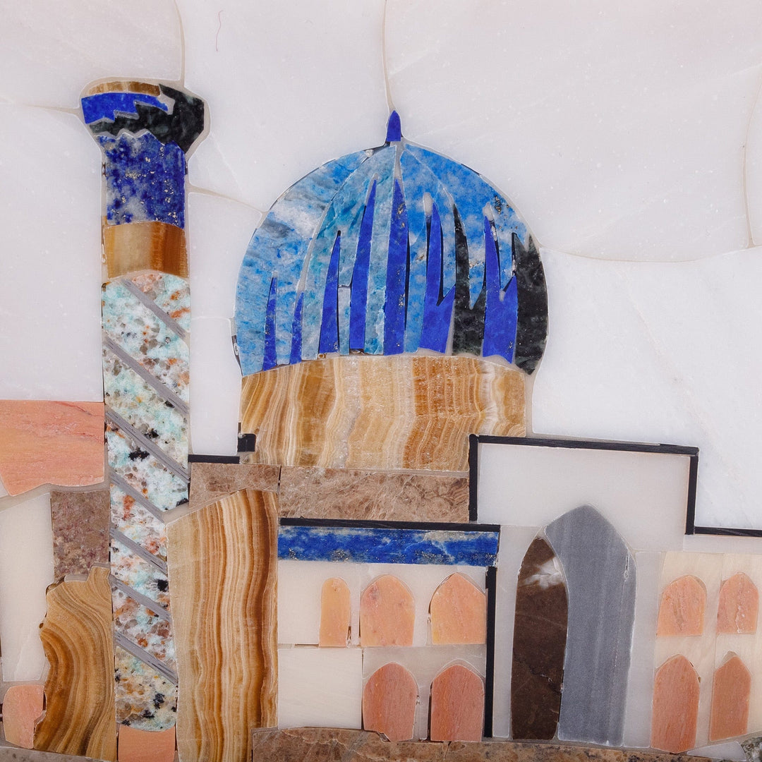 Handcrafted Traditional Multi-Gemstone Wall Art of Samarkand - Samarkand