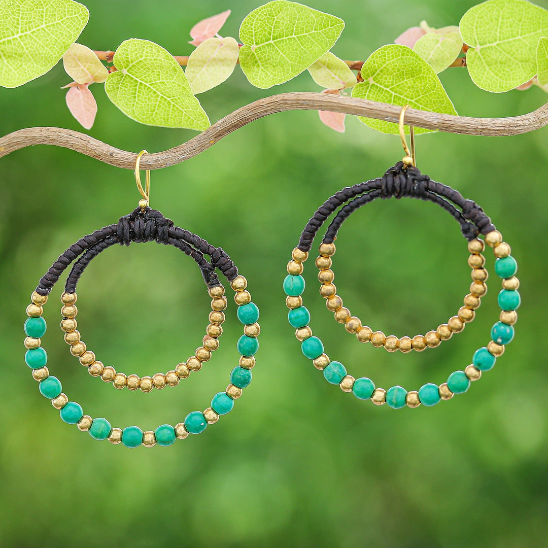 Double fashion hoop dangle earrings