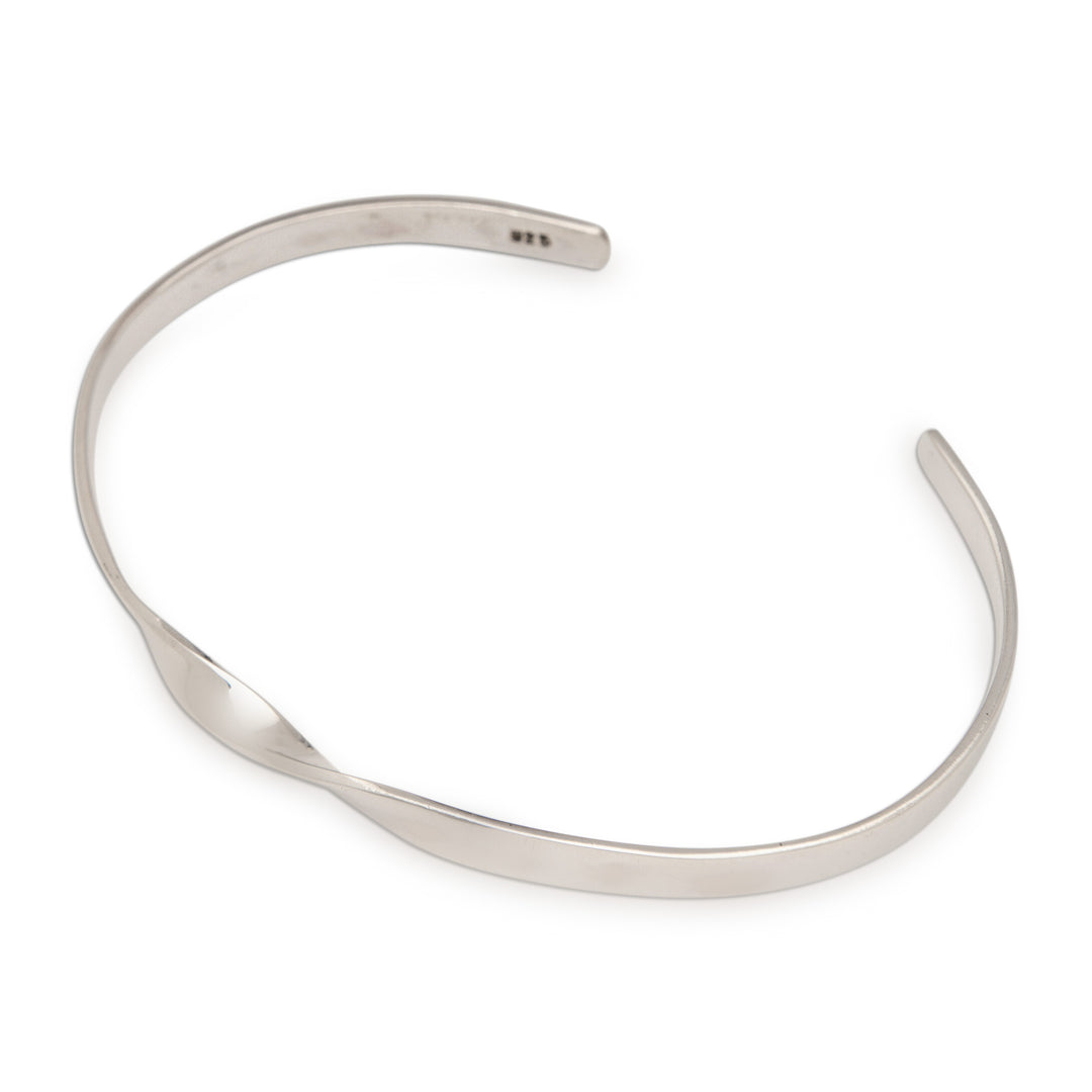 Modern Sterling Silver Cuff Bracelet in a High Polish Finish - Life's Twist