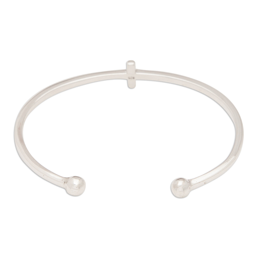 High Polished Sterling Silver Cuff Bracelet from Bali - Modern Globe-Trotting