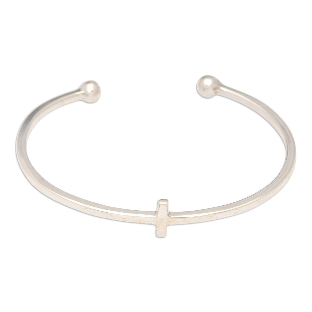 High Polished Sterling Silver Cuff Bracelet from Bali - Modern Globe-Trotting