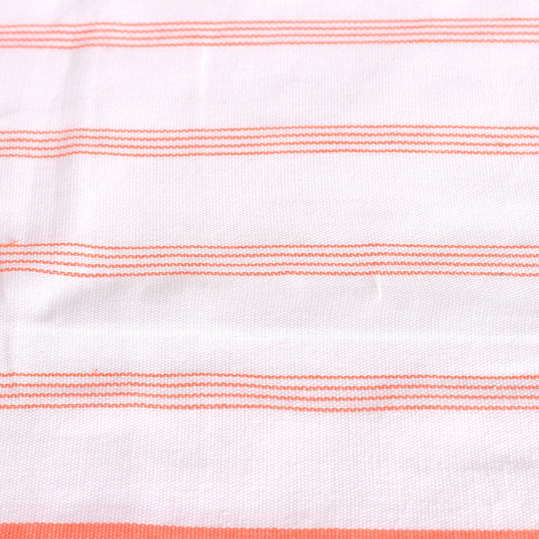 Set of 3 Purple, Orange and Blue Striped Cotton Dish Towels - Stripes of Sweetness