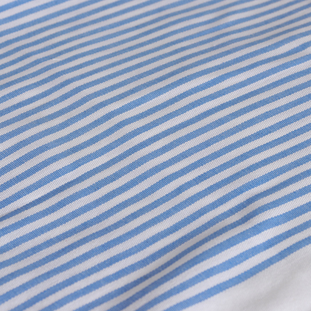 Set of 2 Handwoven Black and Blue Striped Cotton Dish Towels - Serene Taste