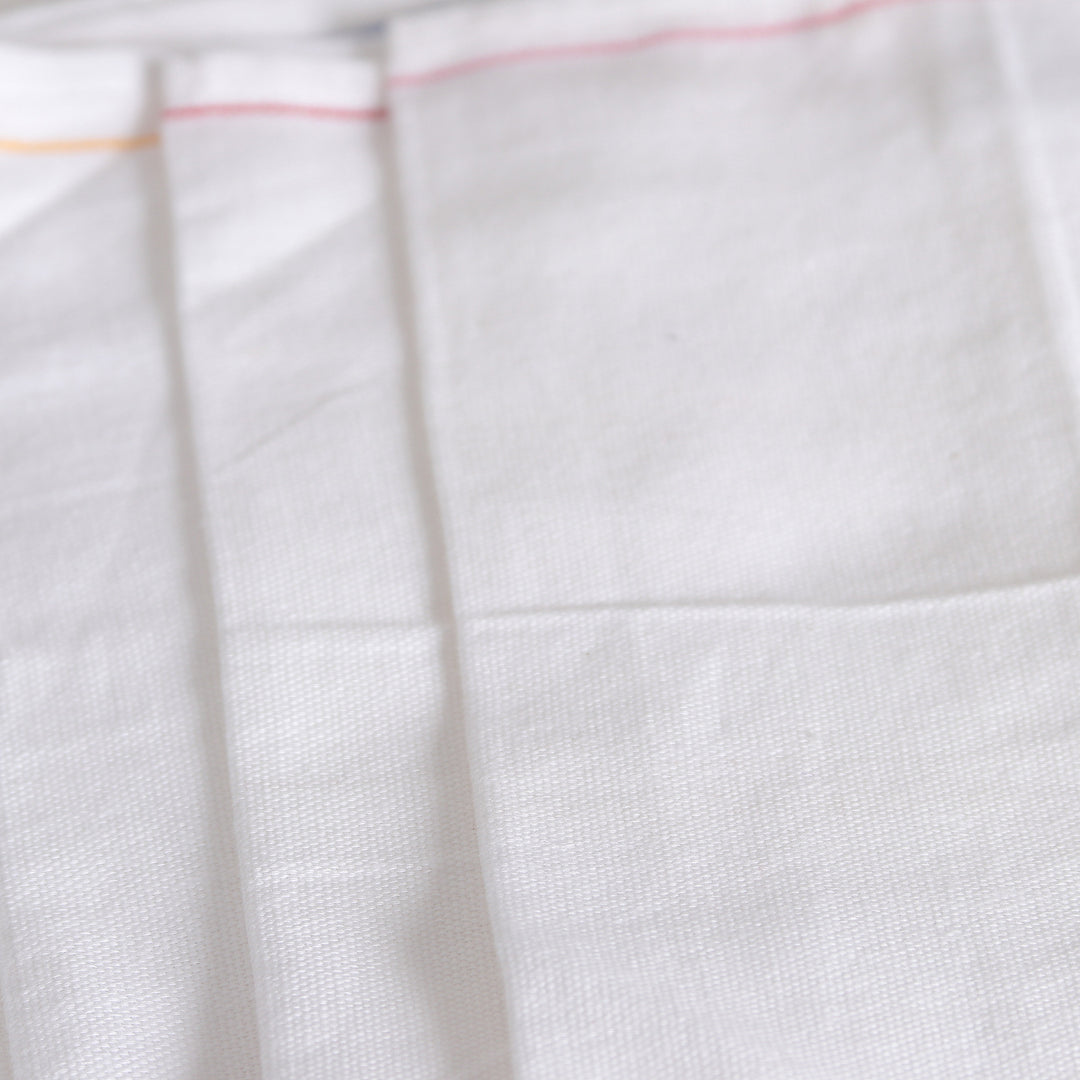 Set of 8 Woven Mini Cotton Dish Towels with Colorful Lines - Rainbow Flavors