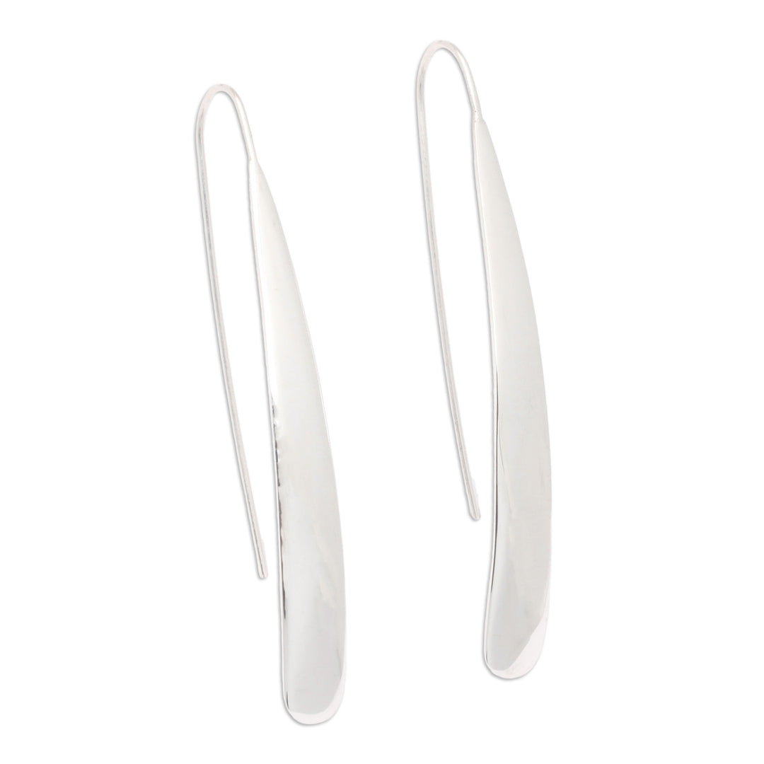 High-Polished Modern Sterling Silver Ear Climber Earrings - My Phantom