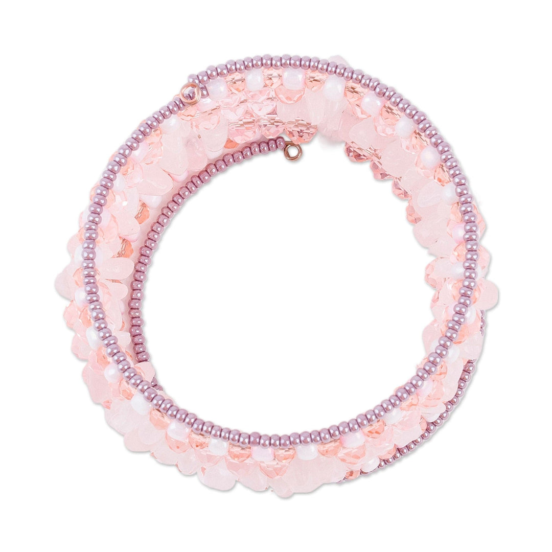Handmade Natural Quartz and Crystal Beaded Wrap Bracelet - Auras of Spirituality