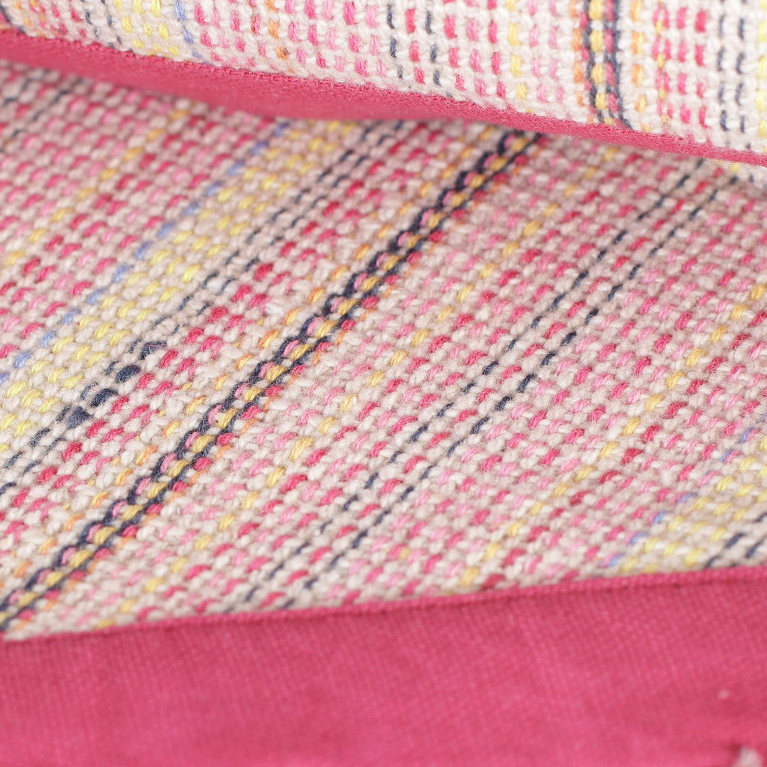 Handmade Pink Cotton Table Runner and Placemats (Set of 5) - Pink Grace