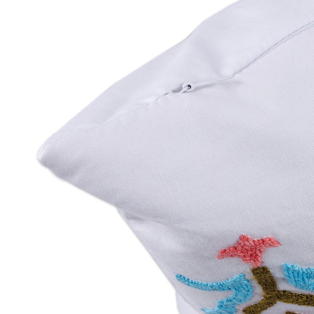 Traditional Tajik Embroidered Suzani Cotton Cushion Cover - Tajik Style