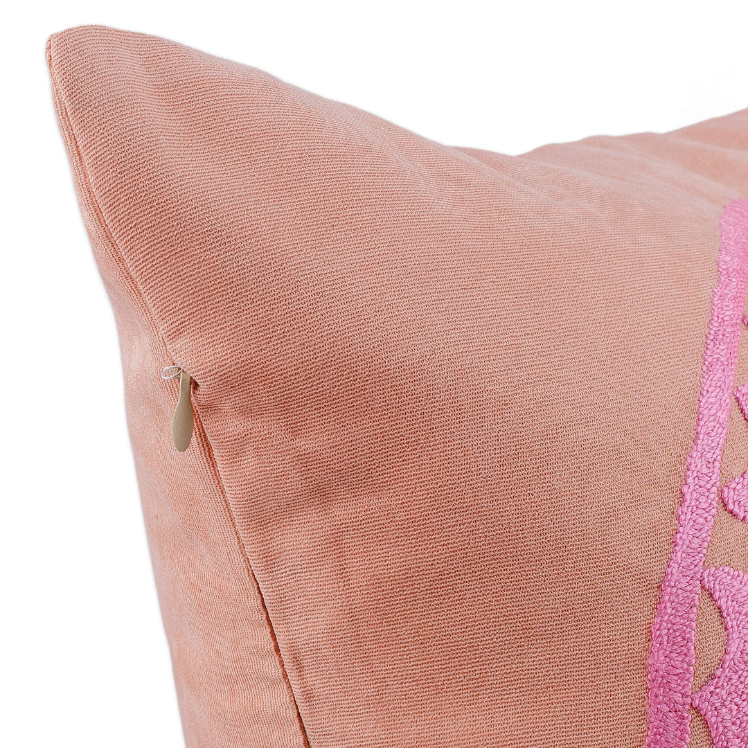Hand-Embroidered Suzani Cotton Blend Mandala Cushion Cover - Bright Mandala