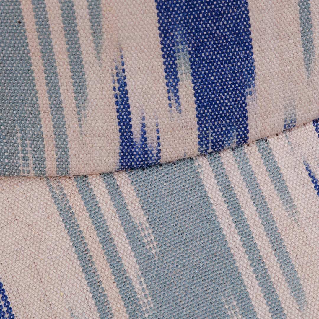 Handmade Ikat Patterned Blue and White Cotton Baseball Cap - Intrepid Blue