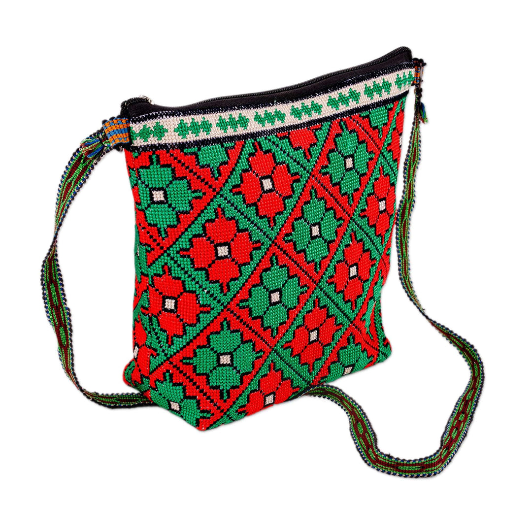 Classic Floral Patterned Iroki Embroidered Sling Bag - Iroki Paradise