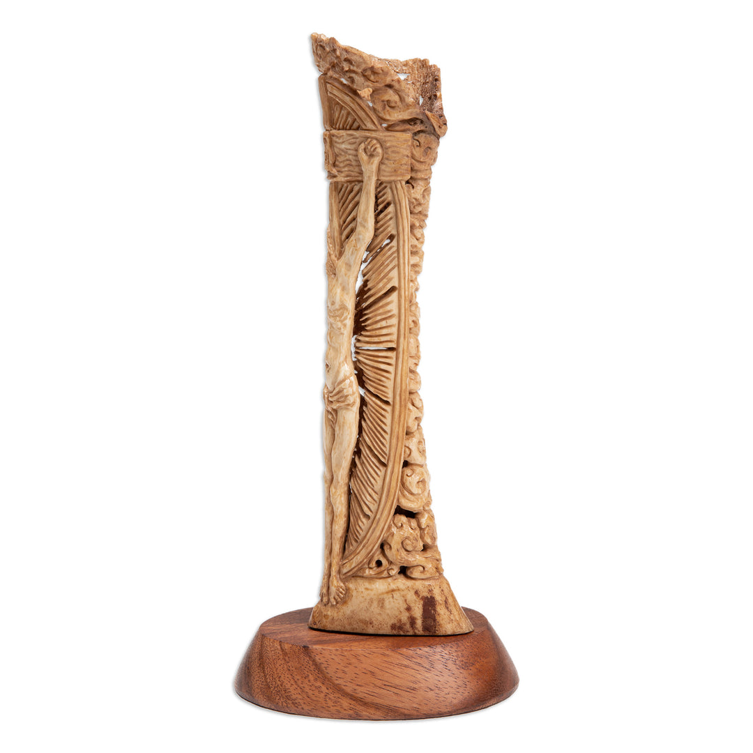 Hand-Carved Religious Jesus Christ Sculpture from Bali - Blessing of Jesus