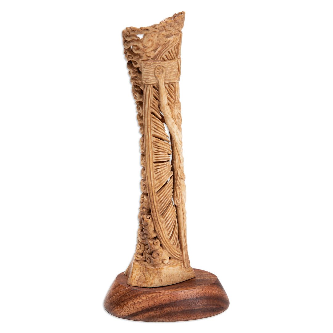 Hand-Carved Religious Jesus Christ Sculpture from Bali - Blessing of Jesus