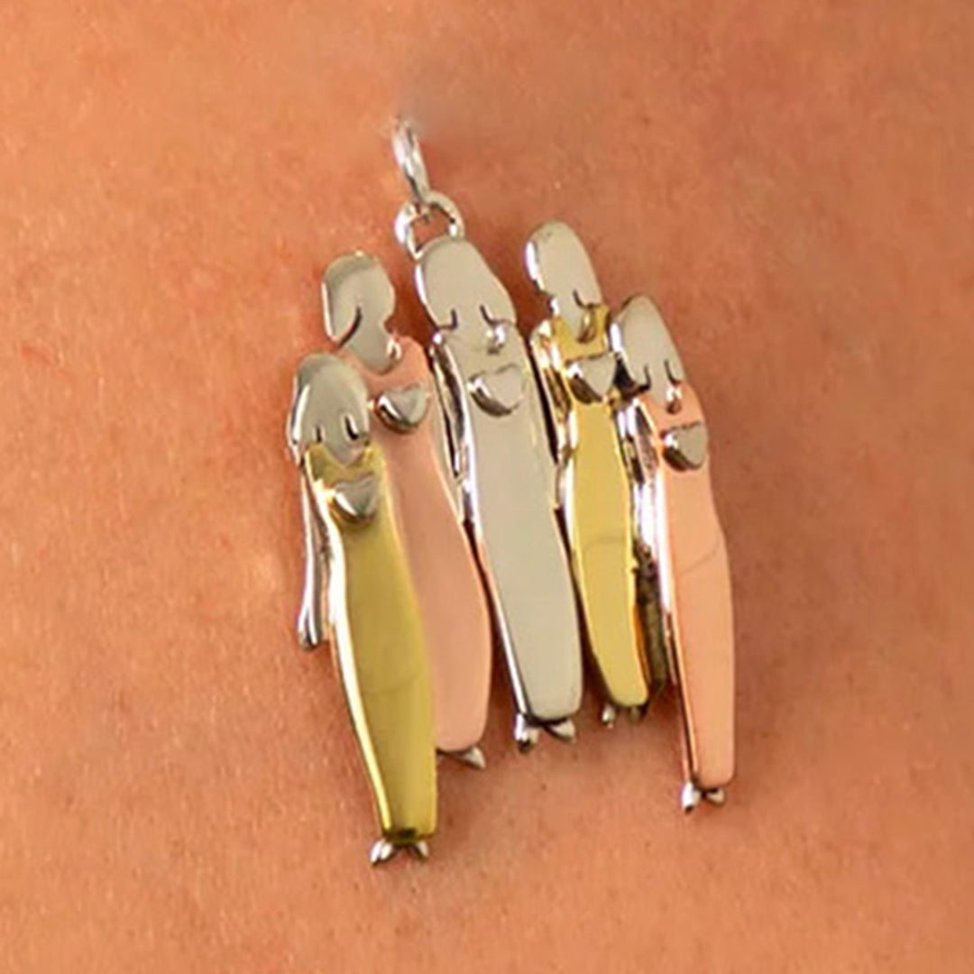 Handcrafted Colorful Sister Pendant Necklace - Bond Between Sisters