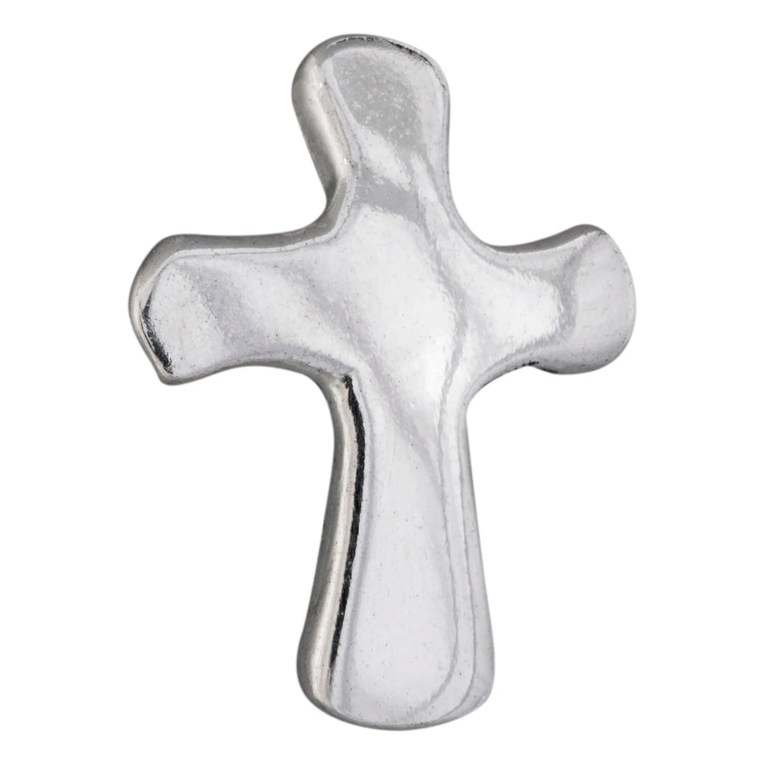 Sterling Silver Cross Stud Earrings from Mexico - Faith
