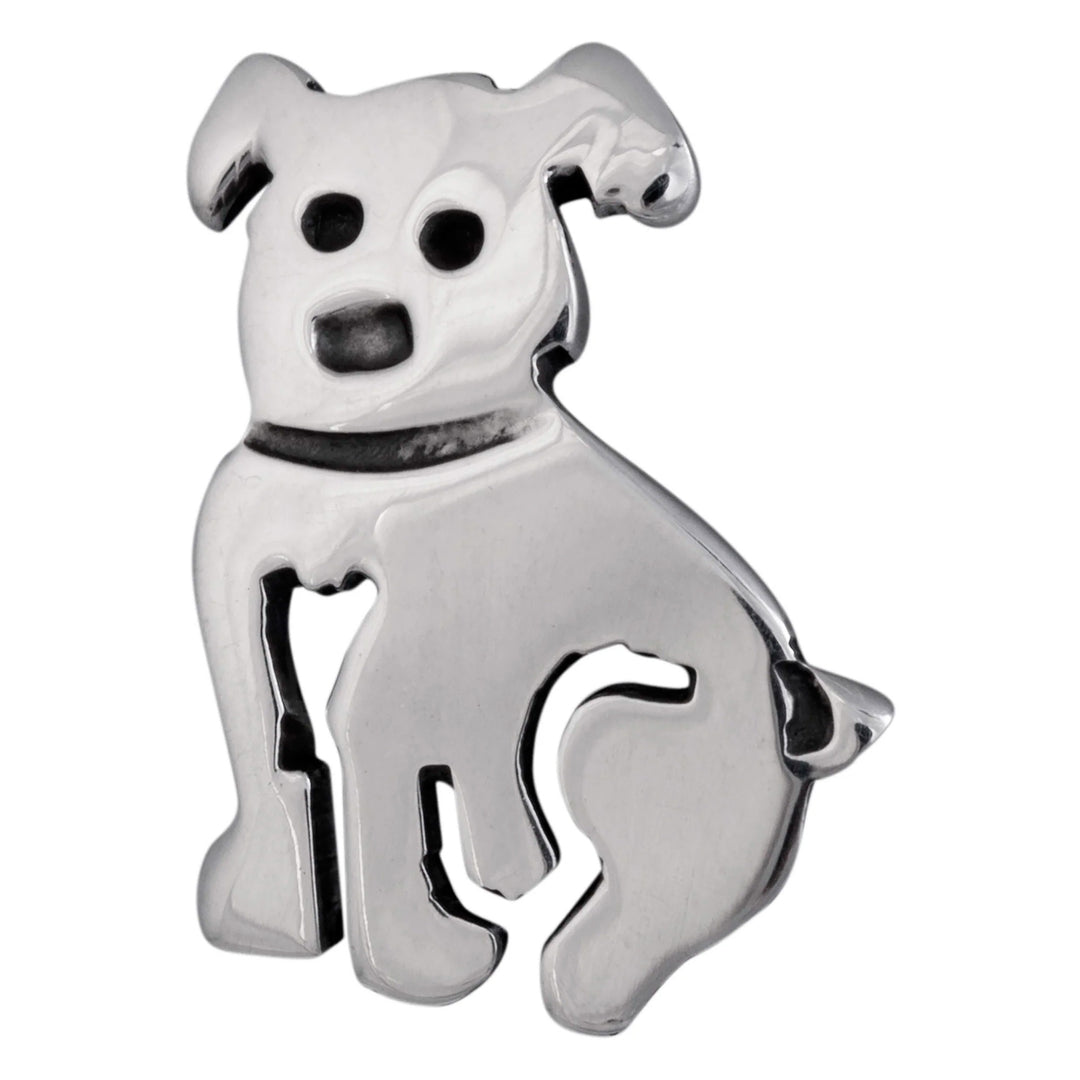 Sterling Silver Puppy Dog Stud Earrings from Mexico - Precious Puppy