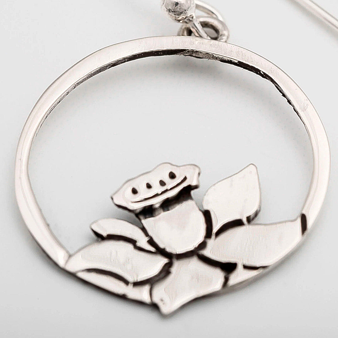 Sterling Silver Flower Dangle Earrings from Mexico - Floral Delight