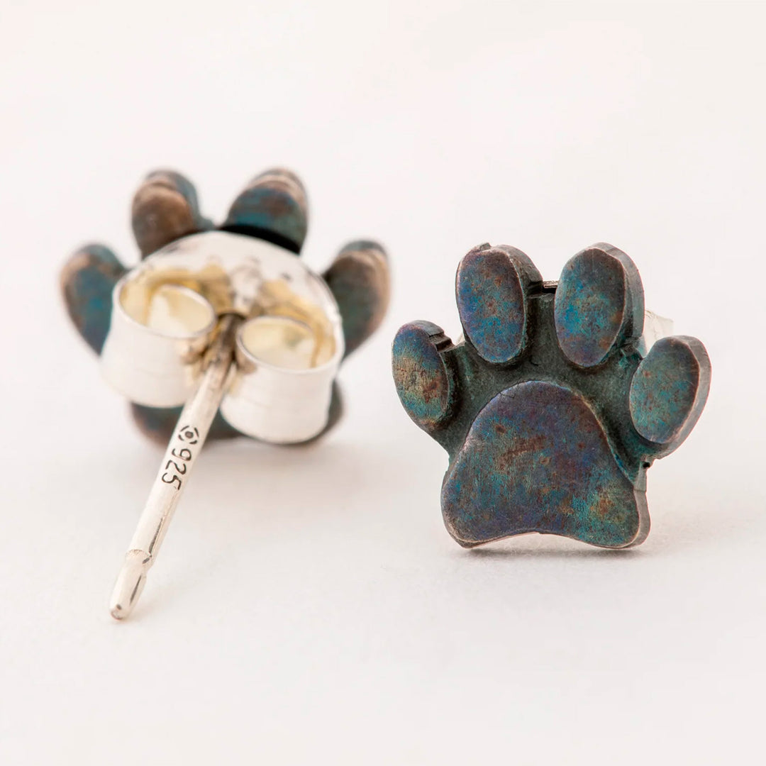 Set of 3 Paw Print Stud Earrings from Mexico - All Over Paws