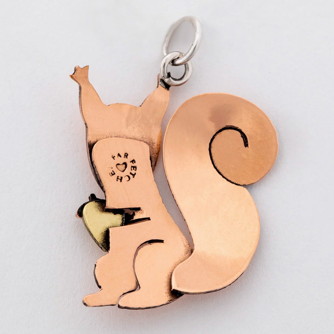 Handmade Copper Squirrel Pendant from Mexico - Sweet Squirrel