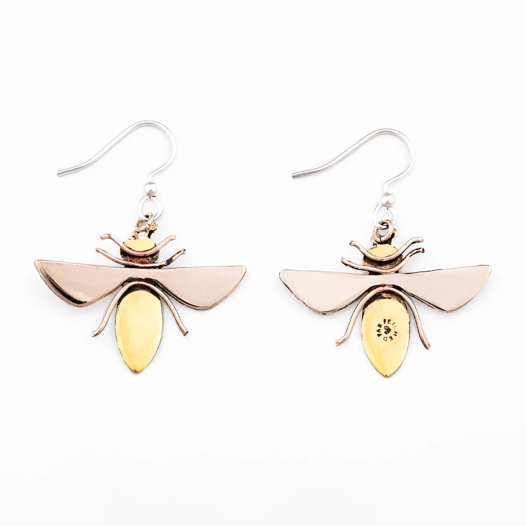 Handmade Queen Bee Dangle Earrings from Mexico - Queen Bee