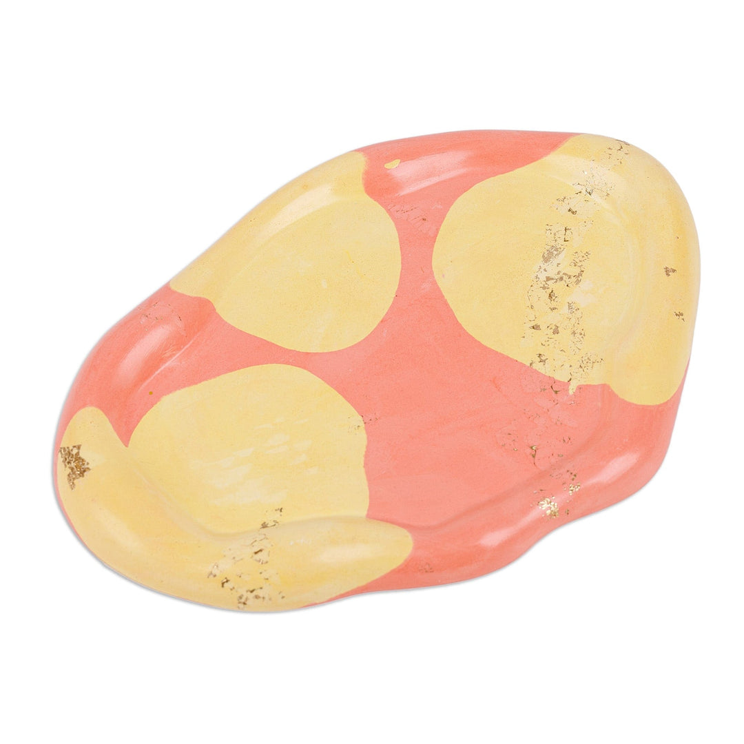 Yellow and Orange Plaster Catchall and Tray Set (3 Pieces) - Sunny Life