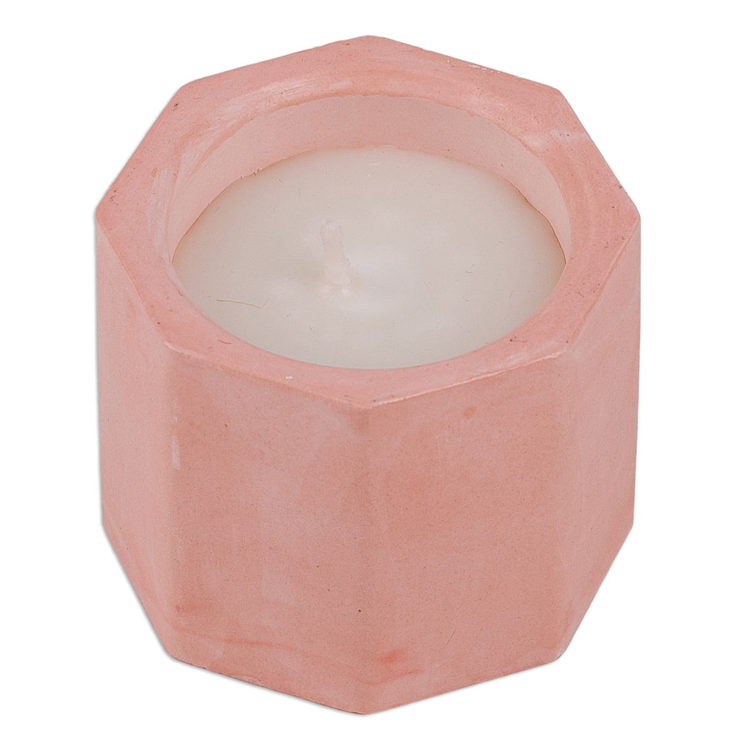 Pink Plaster Tealight Candleholder and Tray Set (3 Pieces) - Pink Fragrance