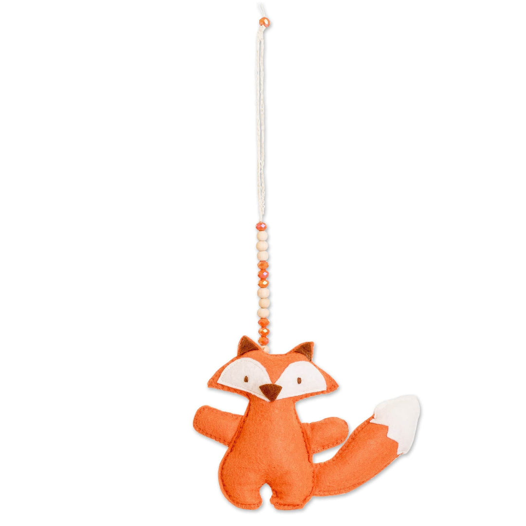 Handcrafted Fleece Fox Car Charm and Door Knob Accent - Adorable Fox
