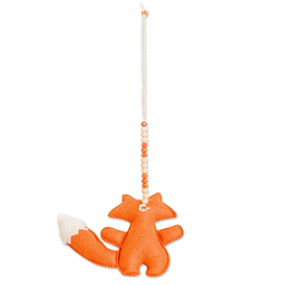 Handcrafted Fleece Fox Car Charm and Door Knob Accent - Adorable Fox