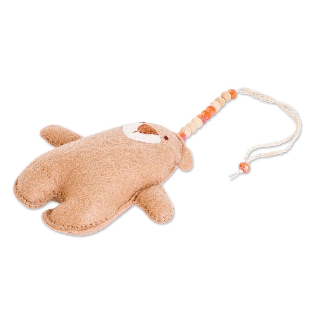 Handcrafted Fleece Bear Car Charm and Door Knob Accent - Charming Bear