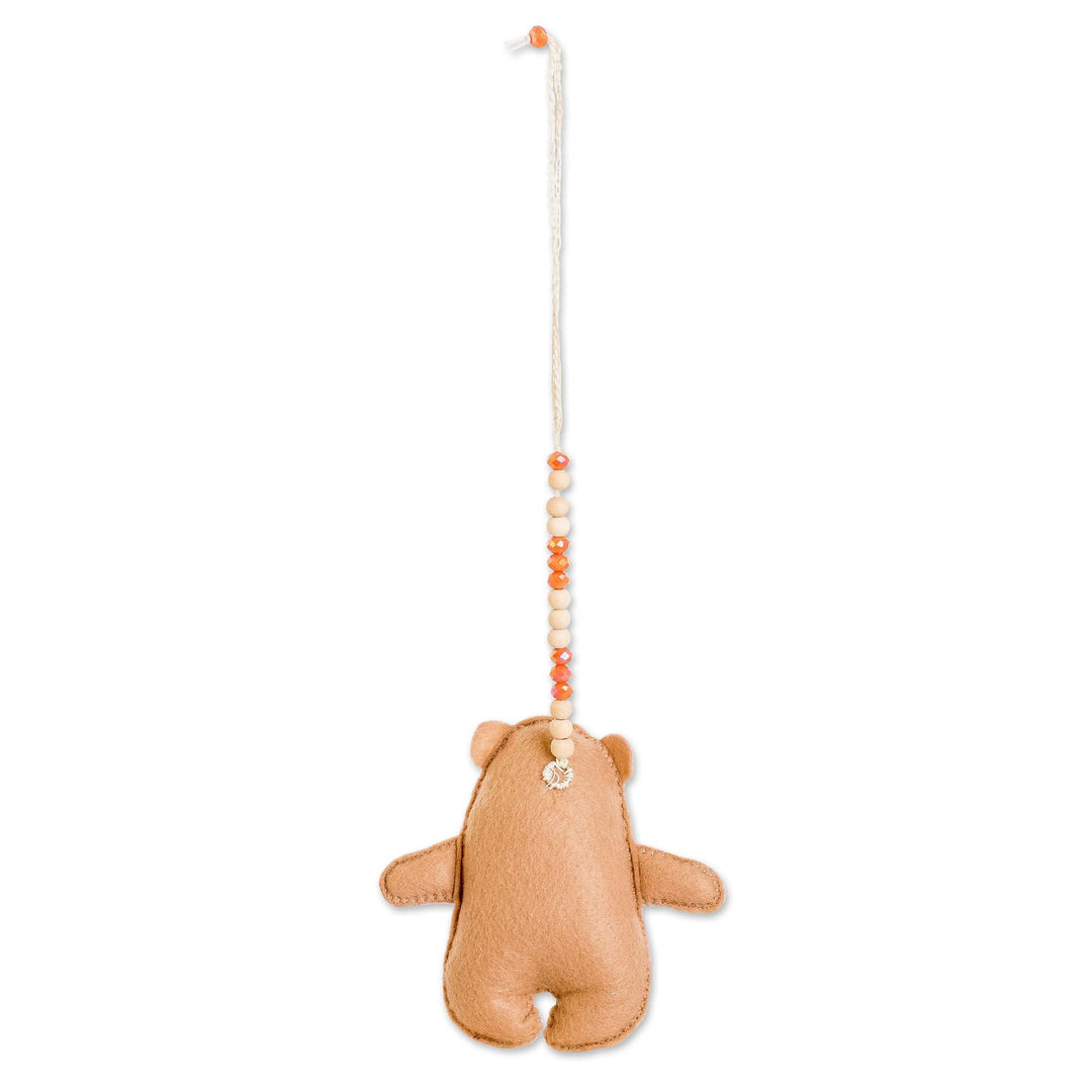 Handcrafted Fleece Bear Car Charm and Door Knob Accent - Charming Bear