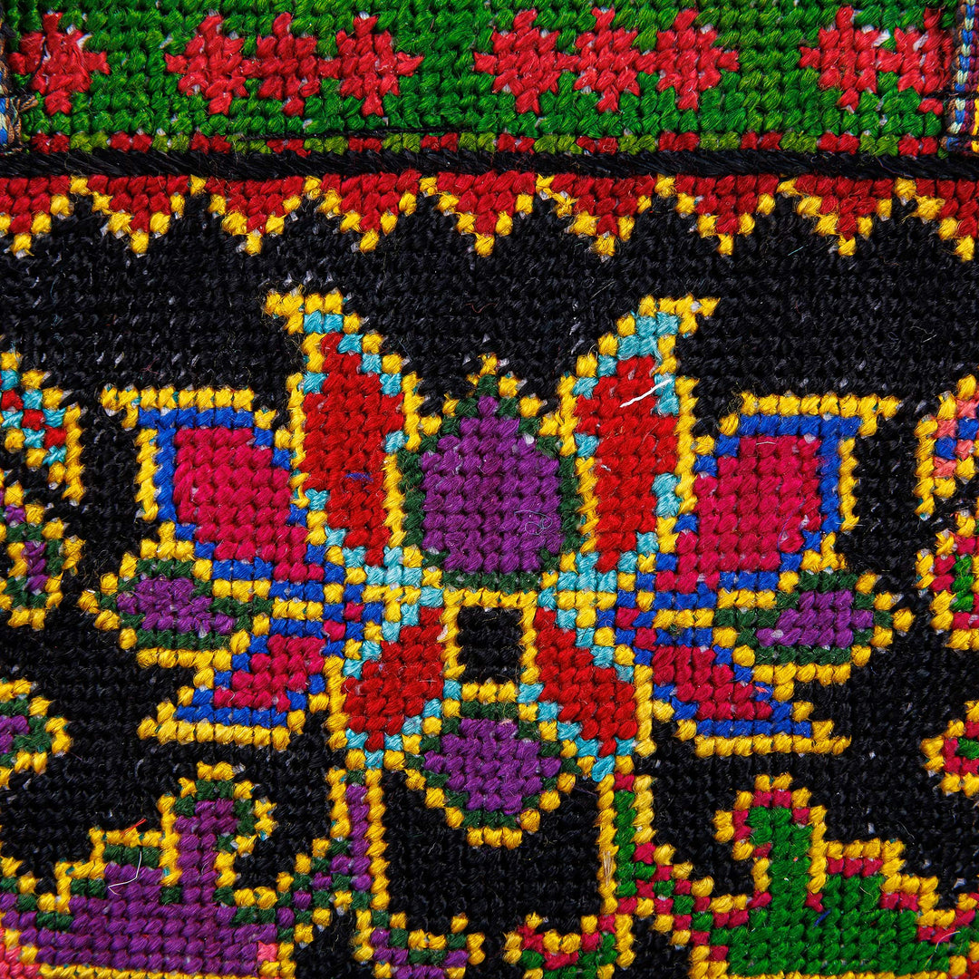 Viscose Sling Bag with Classic Floral Embroidered Pattern - Grace in Uzbekistan