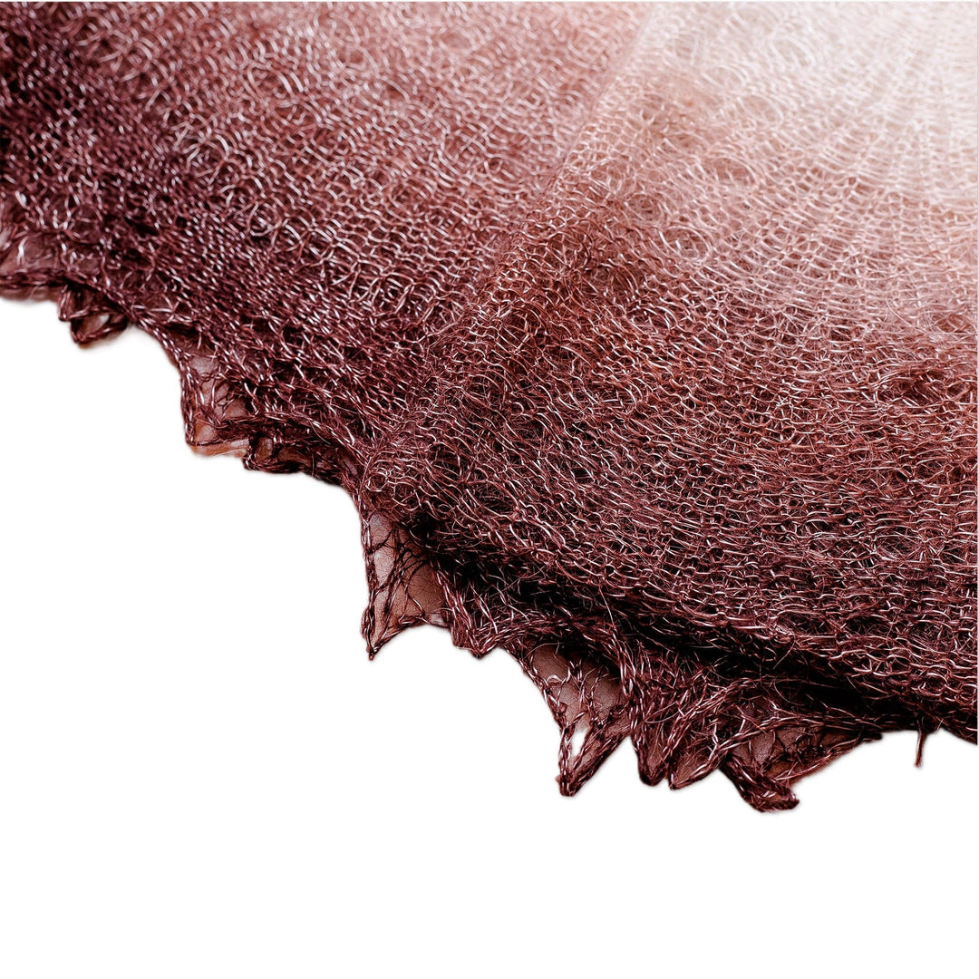 Handwoven Soft 100% Cashmere Wool Scarf in Brown and White - Earth's Act