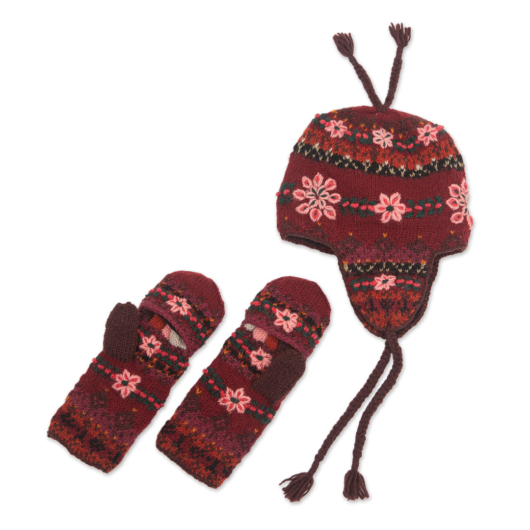 Wool Earflap Hat with Embroidery - Tarai