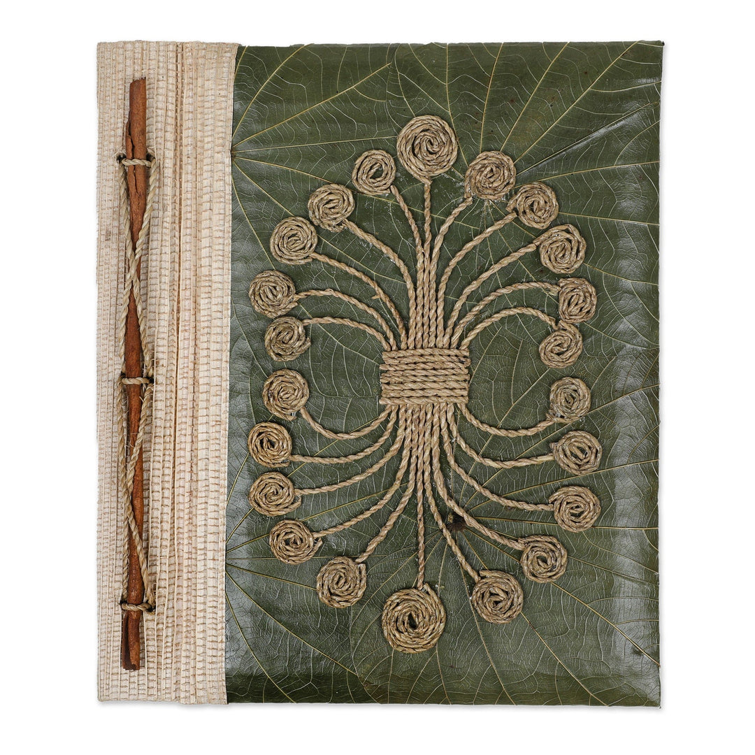 Abstract Natural Fiber Journal with 41 Rice Paper Pages - Natural Future