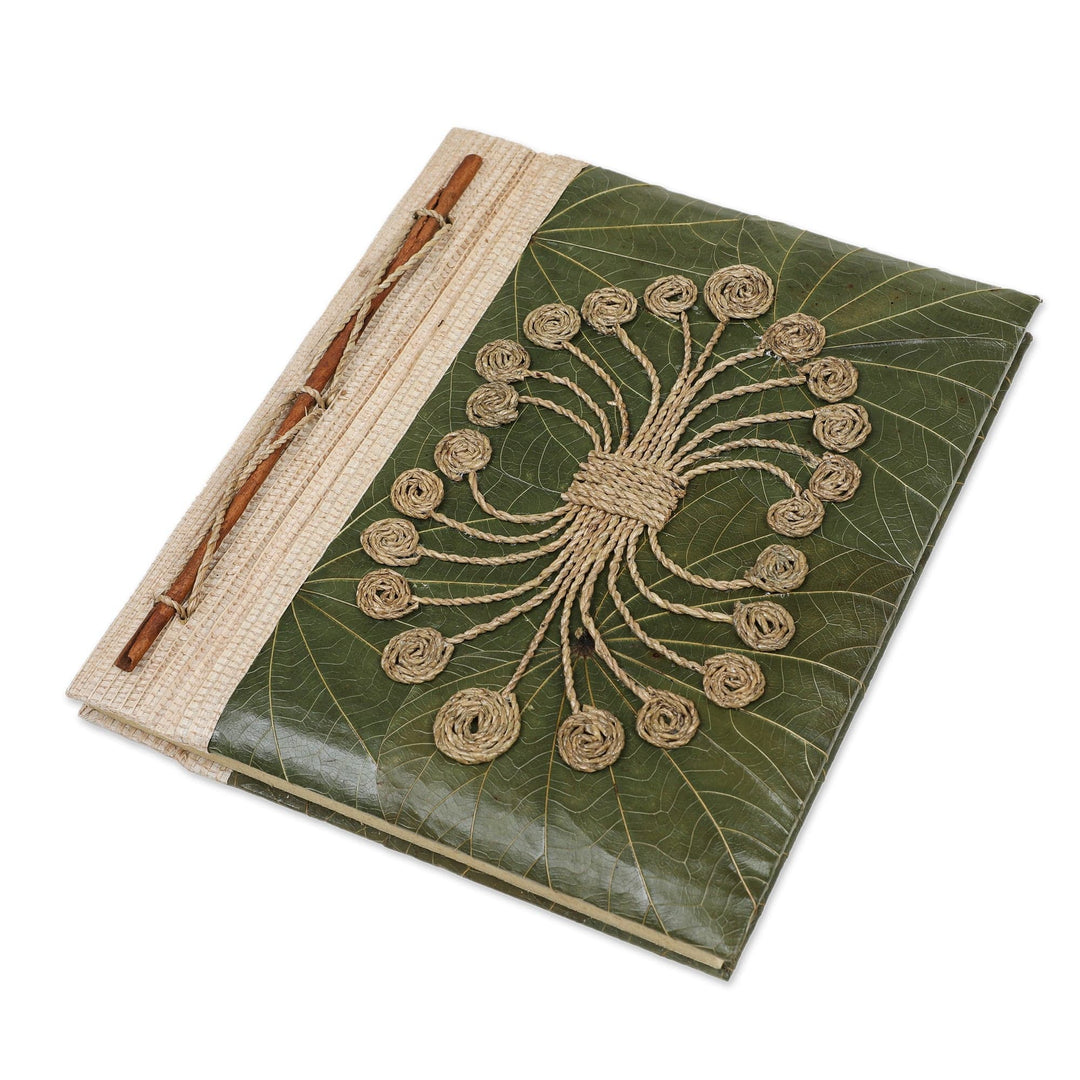 Abstract Natural Fiber Journal with 41 Rice Paper Pages - Natural Future