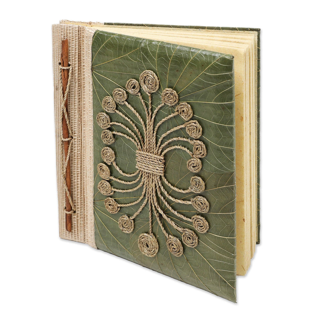 Abstract Natural Fiber Journal with 41 Rice Paper Pages - Natural Future