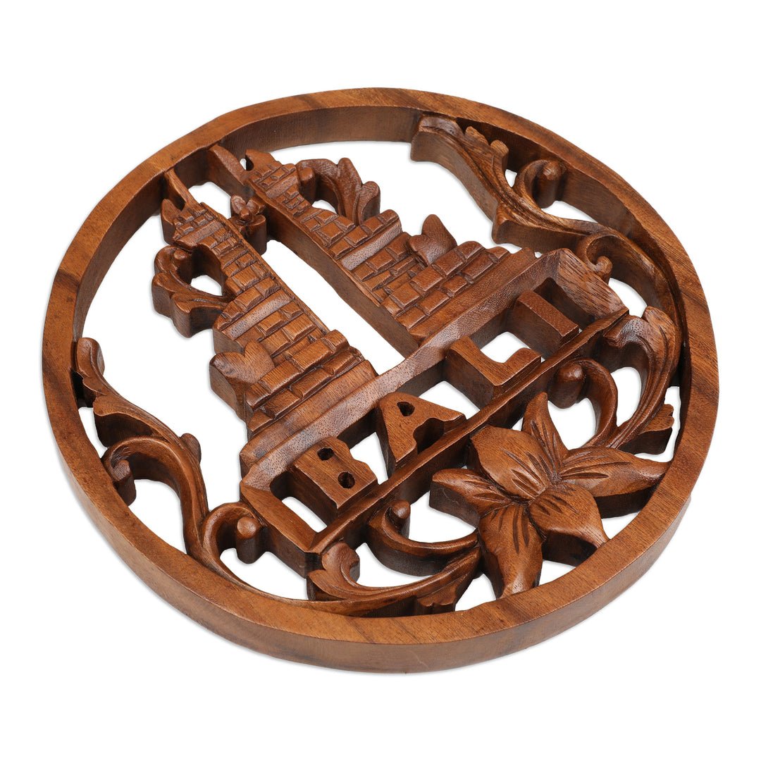 Hand-Carved Wood Relief Panel of Balinese Lempuyang Temple - Lempuyang Temple