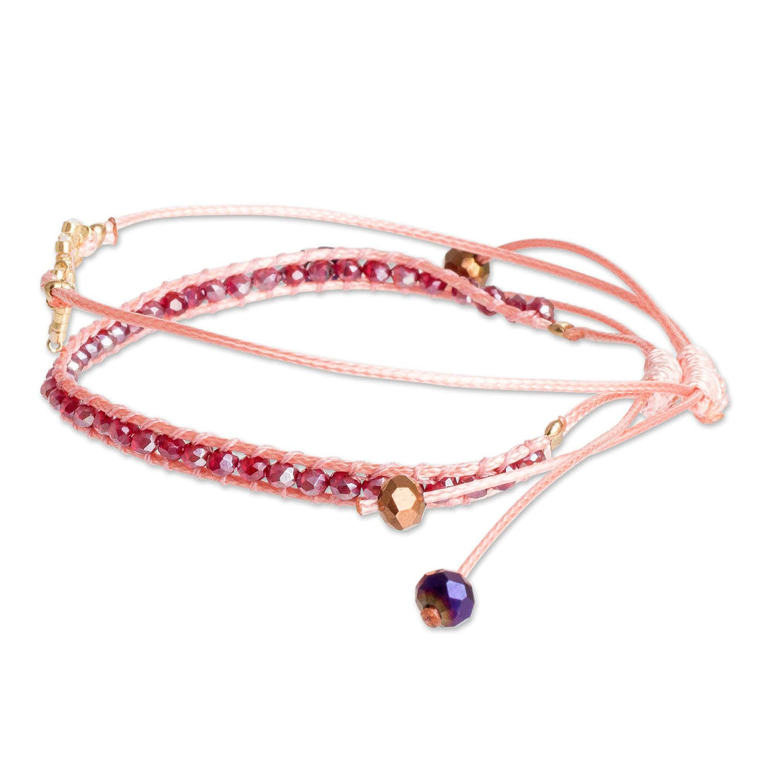 Set of 2 Handcrafted Pink Heart-Themed Friendship Bracelets - Adorable Bond