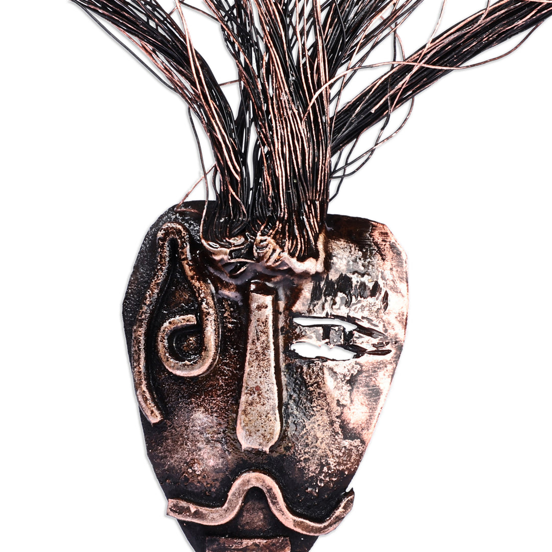 Surrealist Oxidized Copper Sculpture of Dancing Man - Dance Now