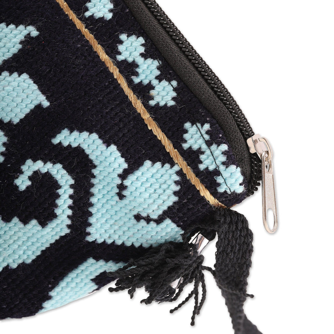 Cotton Sling Bag with Iroki Style Floral Hand Embroidery - Garden Flair