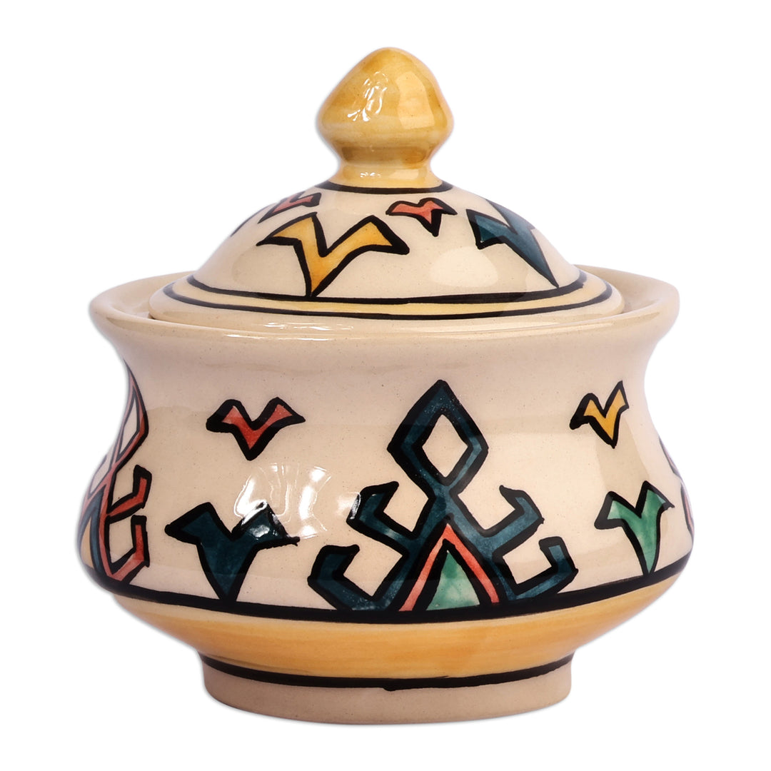 Handmade Traditional Patterned Classic Ceramic Jewelry Box - Luxurious Beauty