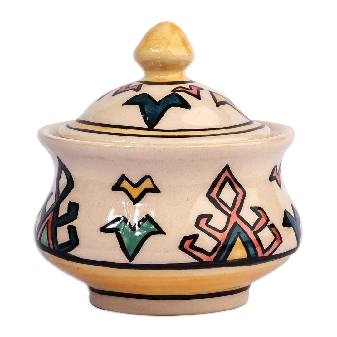 Handmade Traditional Patterned Classic Ceramic Jewelry Box - Luxurious Beauty