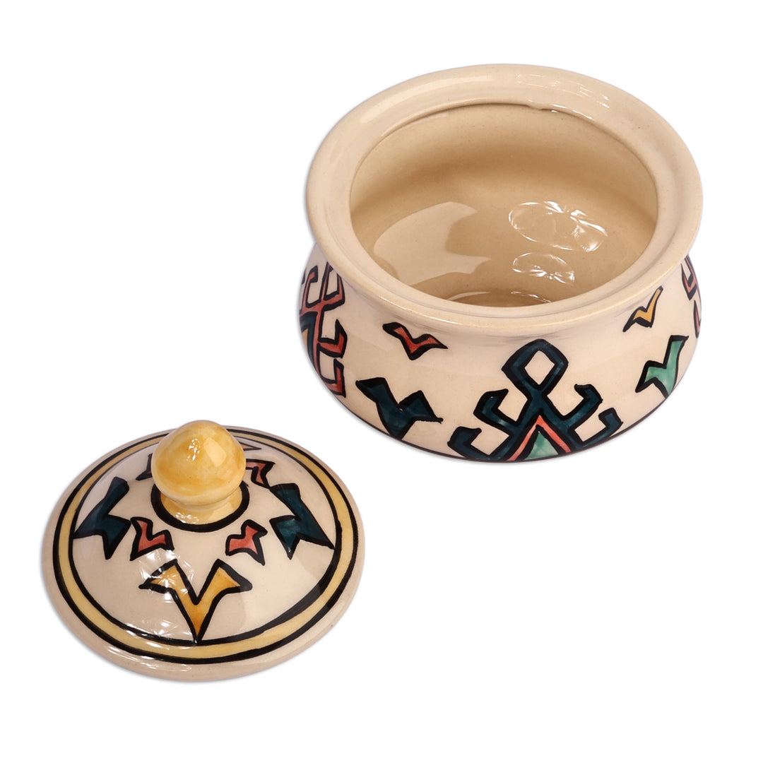 Handmade Traditional Patterned Classic Ceramic Jewelry Box - Luxurious Beauty