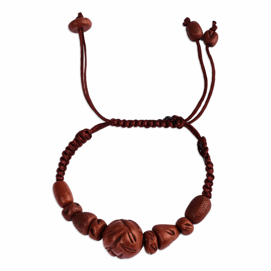 Brown Ceramic Mosaic Bracelet