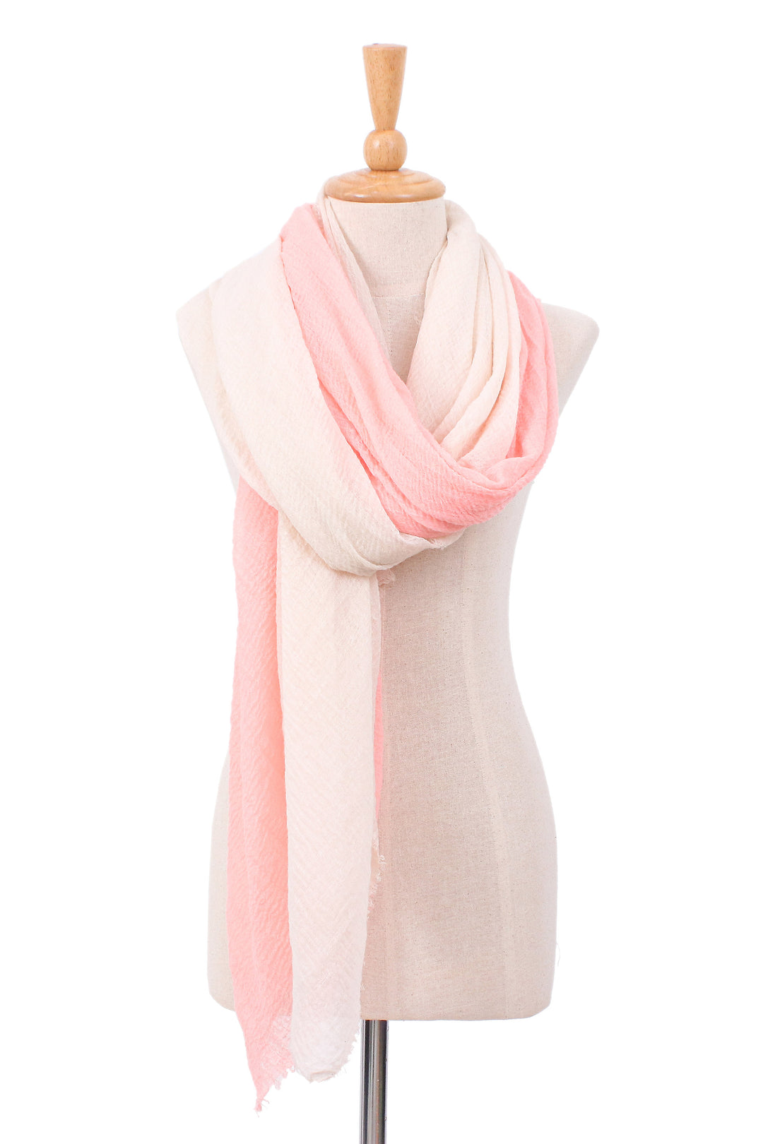 Set of 2 Lightweight Scarves in Blush and Flamingo - Pink Destiny